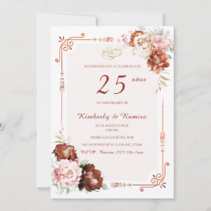 Invitation Elégant 50e Anniversaire de Mariage