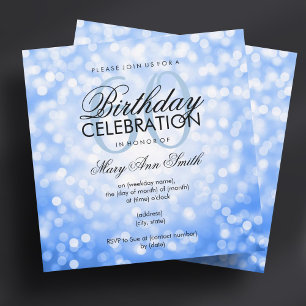 Invitation Élégant 60e anniversaire de fête Lumières Parties