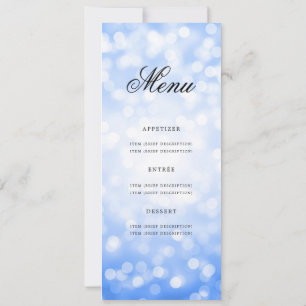 Invitation Elégant 60e anniversaire Menu de fête Marine Blue