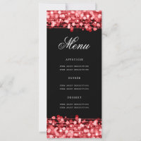Élégant 60e Anniversaire Menu Rouge