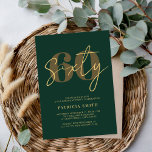 Invitation Élégant 60e anniversaire moderne Emerald Green<br><div class="desc">Moderne Emerald Green Élégante 60e Invitation anniversaire. Caractéristiques minimaliste calligraphie script et typographie audacieuse.</div>