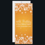 Invitation Elegant 60e Birthday Winter Sparkle Orange<br><div class="desc">Elegant 60th Birthday Party design with sophisticated Winter Sparkle Orange,  custom name and date and additional text. Impress your family and friends with this stylish and moderne design. Fully customizable !</div>