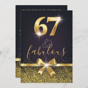 Invitation Elégant 67 & Fabulous Gold Parties scintillant 67t
