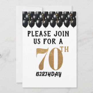 Invitation Élégant 70e anniversaire