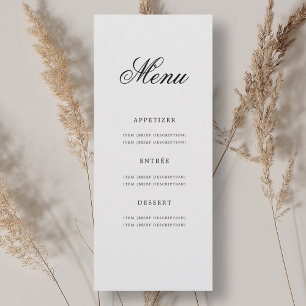 Invitation Elégant 70e anniversaire Menu Fête Argent