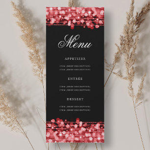 Invitation Elégant 70e Anniversaire Menu Ruby Red