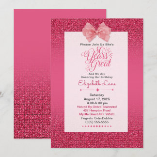 Invitation Elégant 80e anniversaire