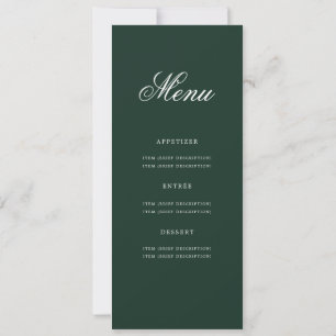 Invitation Elégant 80e anniversaire Menu Gold Green
