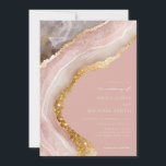 Invitation Élégant Agate de Pierre Marbre Chic Mariage<br><div class="desc">Faire-part de mariage minimaliste avec agate marbre pierre arrière - plan et design graphique chic simple.</div>
