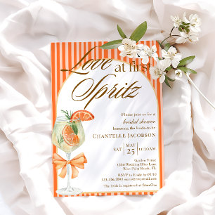 Invitation Élégant Amour Chic Au Premier Spritz Fête des mari