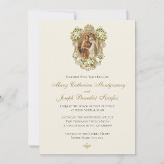 Invitation Elegant and Traditional Catholic Betrothal Wedding