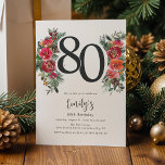 Invitation Elégant Anniversaire 80 ans Fleurs Orange et Rouge<br><div class="desc">Plongez dans le monde de l'élégance festive avec notre nouvelle gamme de cartons d'invitation pour anniversaire adulte. Établissant une nouvelle référence pour la sophistication, ces invitations sont ornées de fleurs aquarelles exquises dans une riche palette d'orange et de rouges. Ces modèles d'invitation, modernes mais intemporels, sont destinés à transformer votre...</div>