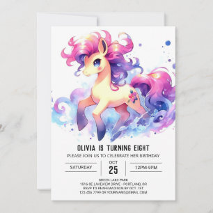 Invitation Élégant anniversaire de Cheval en ligne