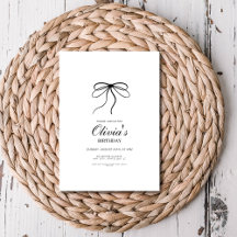 Elégant anniversaire minimaliste à arc noir