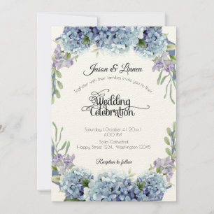 Invitation Élégant Aquarelle de Fleurs de Ne Pas Oublier