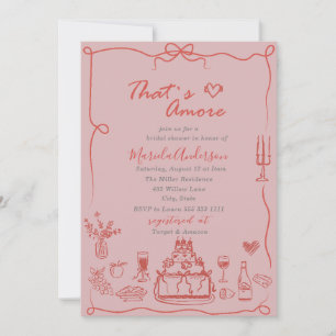 Invitation Elégant aquarelle main tiré Doodles whimsical B