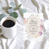 Elégant aquarelle Pansy & Fleurs violettes Cadre