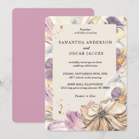 Elégant Aquarelle Pansy & Purple Flowers