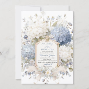 Invitation Élégant aquarelle  Quelque chose de bleu Baby Show