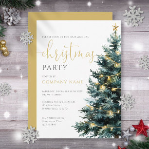 Invitation Élégant arbre de Noël moderne Parti d'entreprise