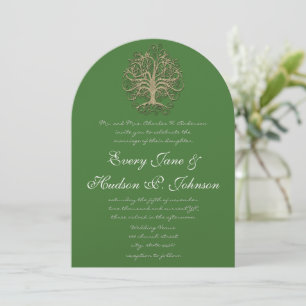 Invitation Élégant Arbre de Swirl Racines de l'amour Mariage