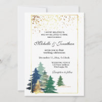 Élégant arbre vert de forêt Mariage chrétien