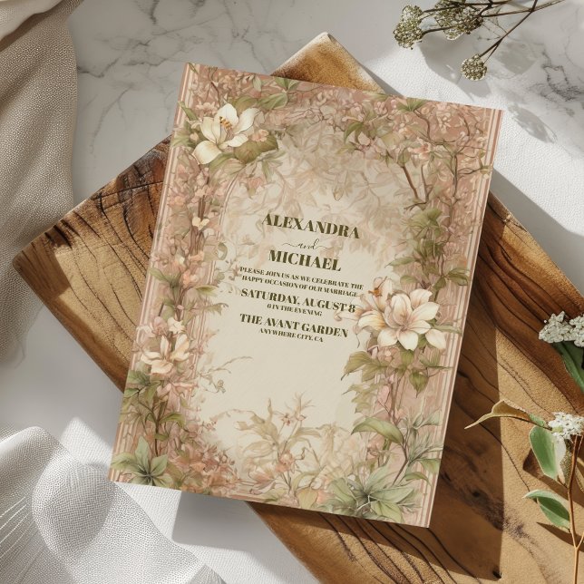 Invitation Elégant Arc Art Nouveau Mariage (Créateur téléchargé)