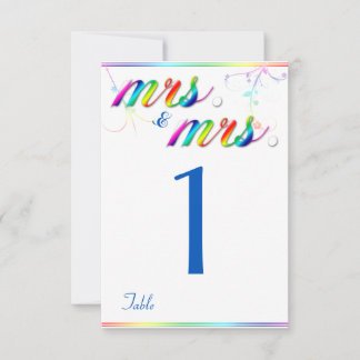 Invitation Elégant arc-en-ciel Floral Gay Mariage Numéro de t