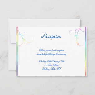 Invitation Elégant Arc-en-ciel Floral Gay Mariage Réception
