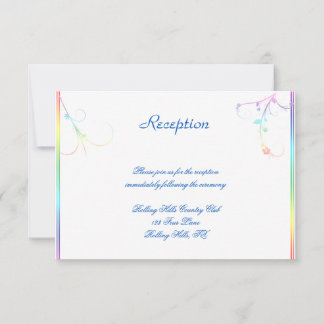 Invitation Elégant Arc-en-ciel Floral Gay Mariage Réception