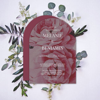 Invitation Élégant Arc Romantique Mariage Fleur