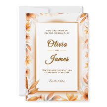 Élégant automne floral mariage aquarelle