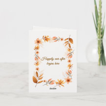 Élégant automne floral mariage aquarelle