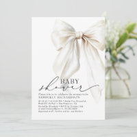 Elégant Baby shower blanc Bow Chic Cream