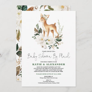 Invitation Élégant Baby shower de bois de cerf par la poste