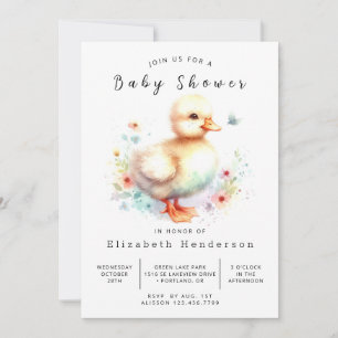 Invitation Élégant Baby shower de canard en ligne