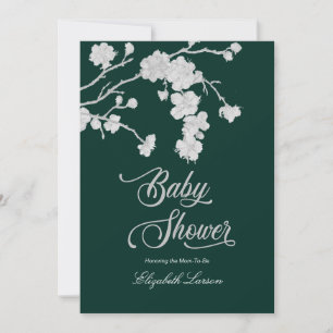 Invitation Elégant Baby shower de fleurs de cerises Sakura Ve