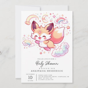 Invitation Élégant Baby shower de Fox forestier