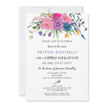 Élégant Baby shower floral simple et joli