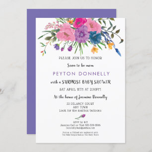 Invitation Élégant Baby shower floral simple et joli