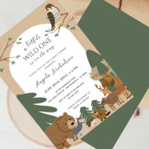 Élégant Baby shower forestier moderne Animaux fore