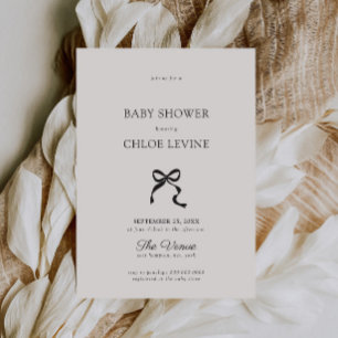 Invitation Élégant Baby shower minimal à mâchoires