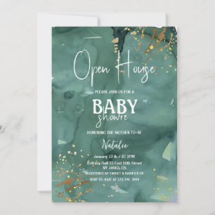 Invitation élégant baby shower ouvert