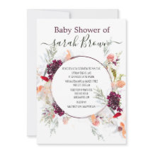 ÉLÉGANT BABY SHOWER VERT, ORANGE, ROUGE & VIN