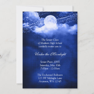 Invitation Élégant Bal Officiel de Promo sous la Lumière de l
