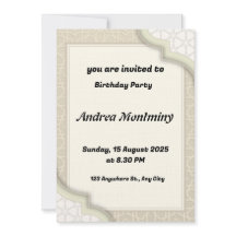 Elégant Beige islamique Motif géométrique Annivers