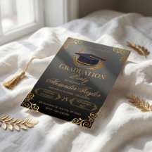 Elegant Black & Gold Graduation