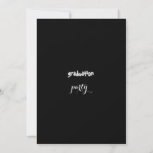 invitation Elegant Black & White Graduation party
