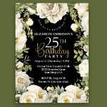 Invitation Elégant blanc floral 25e anniversaire<br><div class="desc">Élégante Invitation Florale Blanche 25e Anniversaire Pour Femmes. Il Est Facile De Changer L'Exemple De Texte En Vous Propre En Cliquant Sur Personnaliser. Cliquez Sur Personnaliser/Modifier Avec L'Outil De Création Pour Modifier Le Type De Police, La Couleur De Police, La Taille De Police, Ou Pour Ajouter/Supprimer/Modifier Le Texte Ou Les...</div>