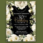 Invitation Elégant blanc floral 30e anniversaire<br><div class="desc">Élégante Invitation Florale Blanche 30e Anniversaire Pour Femmes. Il Est Facile De Changer L'Exemple De Texte En Vous Propre En Cliquant Sur Personnaliser. Cliquez Sur Personnaliser/Modifier Avec L'Outil De Création Pour Modifier Le Type De Police, La Couleur De Police, La Taille De Police, Ou Pour Ajouter/Supprimer/Modifier Le Texte Ou Les...</div>
